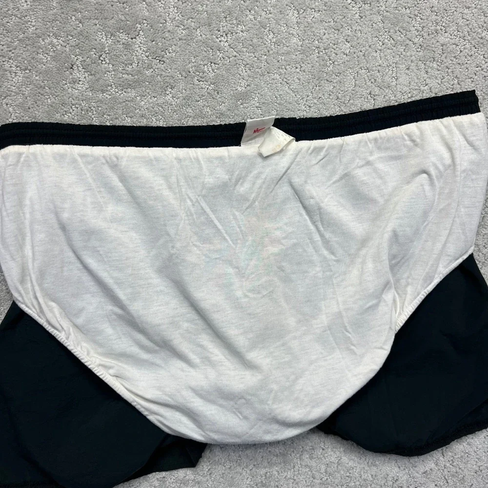 VINTAGE‎ 80s Nike Shorts Mens Large Black Nylon Brief Lined Board Swim Swoosh